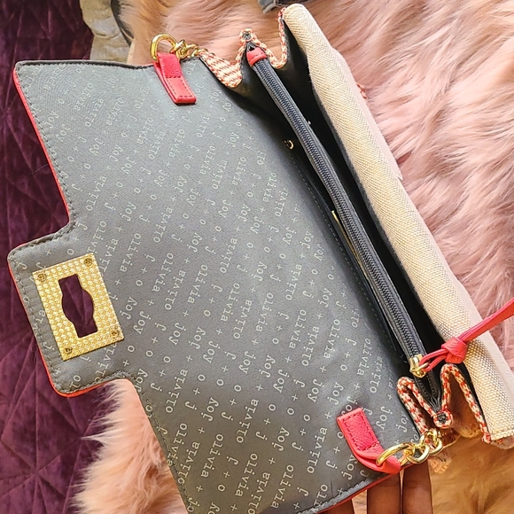 Olivia&Joy Coral and Beige Pocketbook - Picture 5 of 8